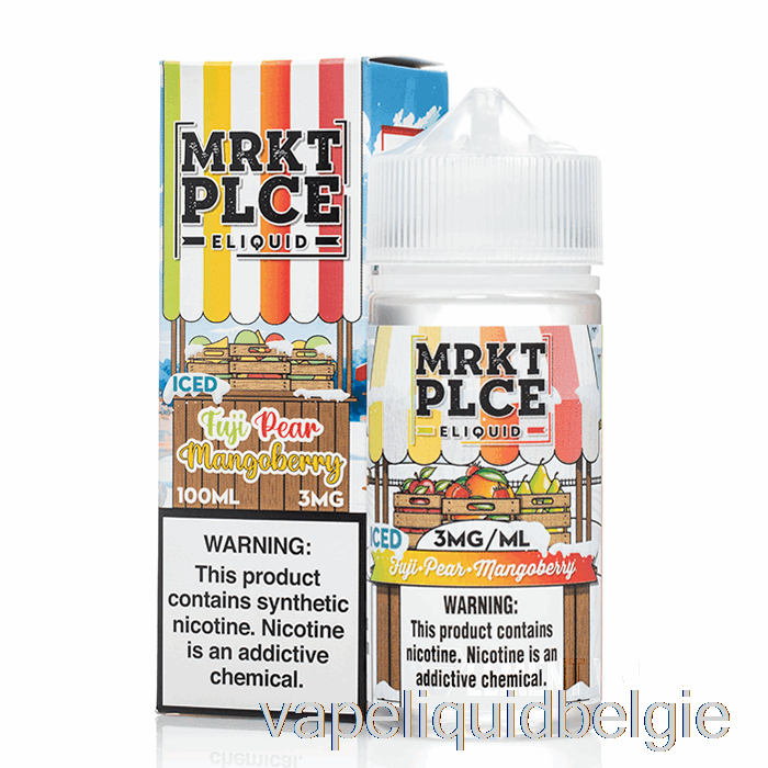 Vape België Ijs Fuji Peer Mangobes - Mrkt Plce - 100ml 3mg